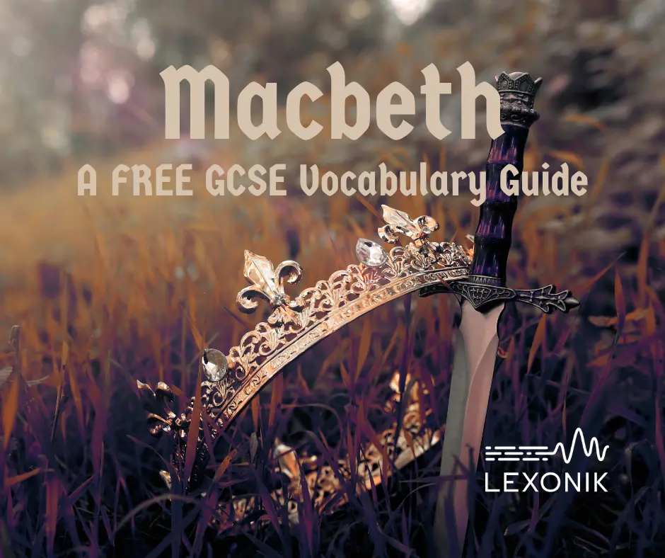 Infrographic of a free GCSE vocabulary guide by Lexonik