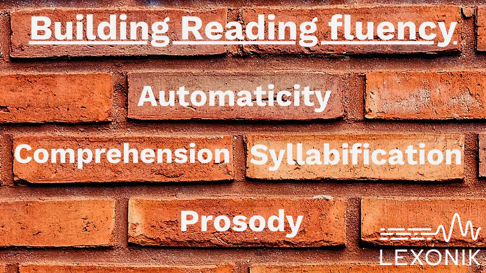 A graphic showing the different skills required to build reading fluency