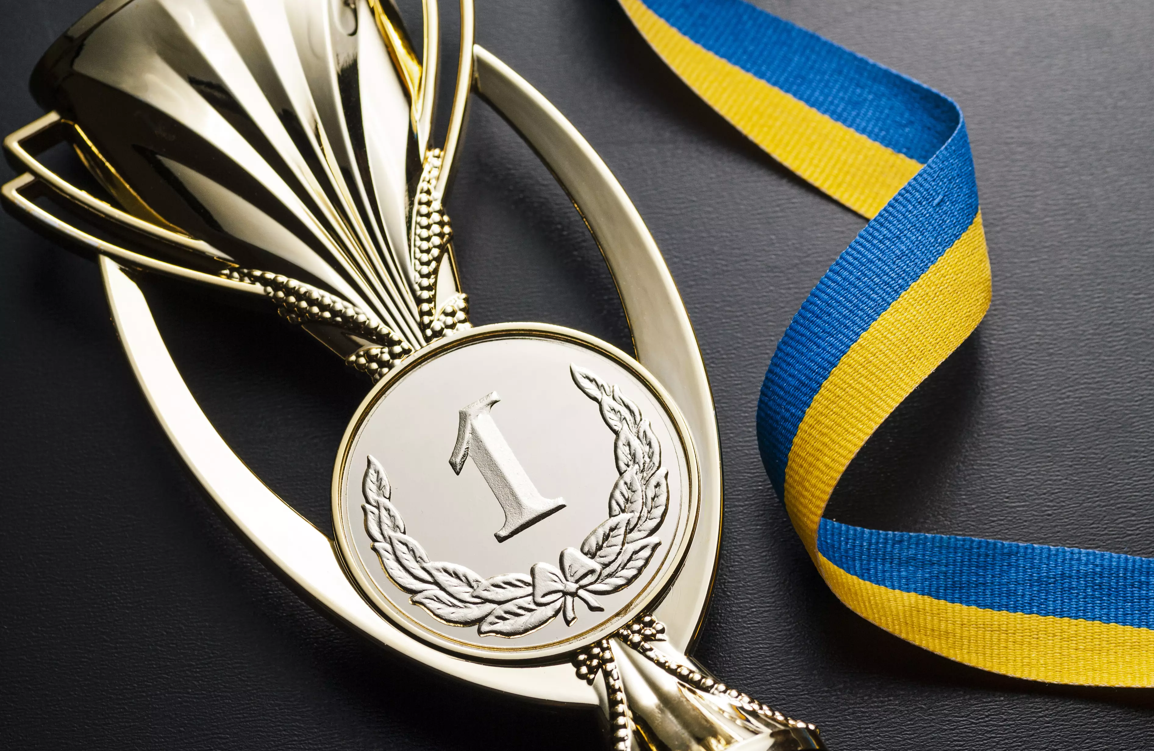 Infographic of a gold winners medal
