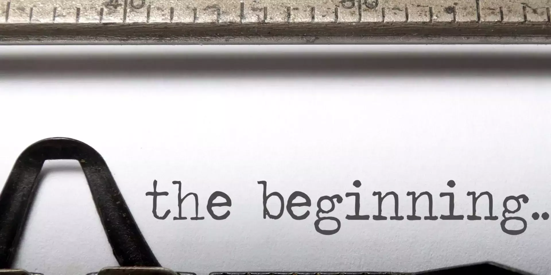 the beginning written out on a typewriter